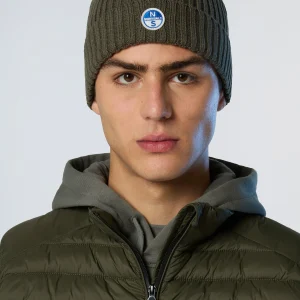 Ribbed beanie with fleece lining
