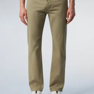 Stretch dobby 5-pocket pants