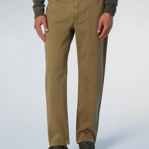Broken twill 5-pocket pants