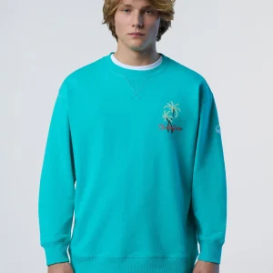 Sweatshirt with palm tree embroidery