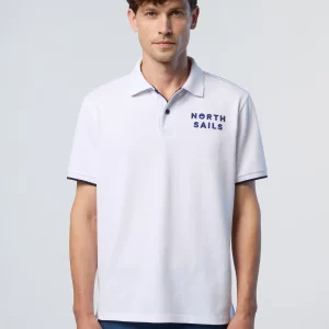 Polo shirt with striped collar