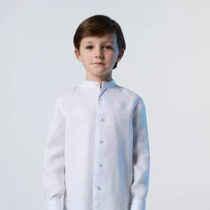 Mandarin collar shirt