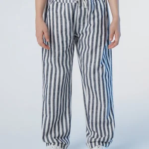 Striped wide-leg pants