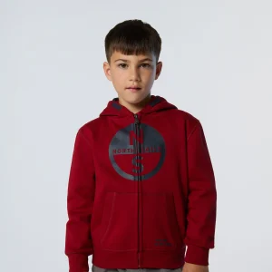 Full-zip hoodie with maxi logo