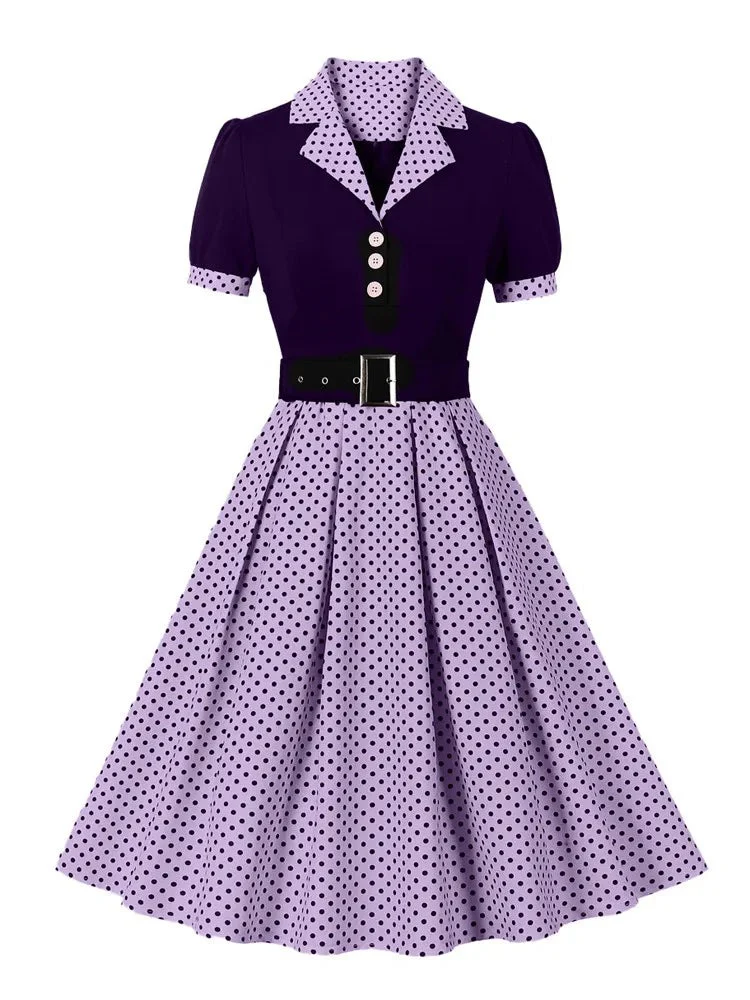 Robe Chemisier à Pois Rockabilly – Image 4