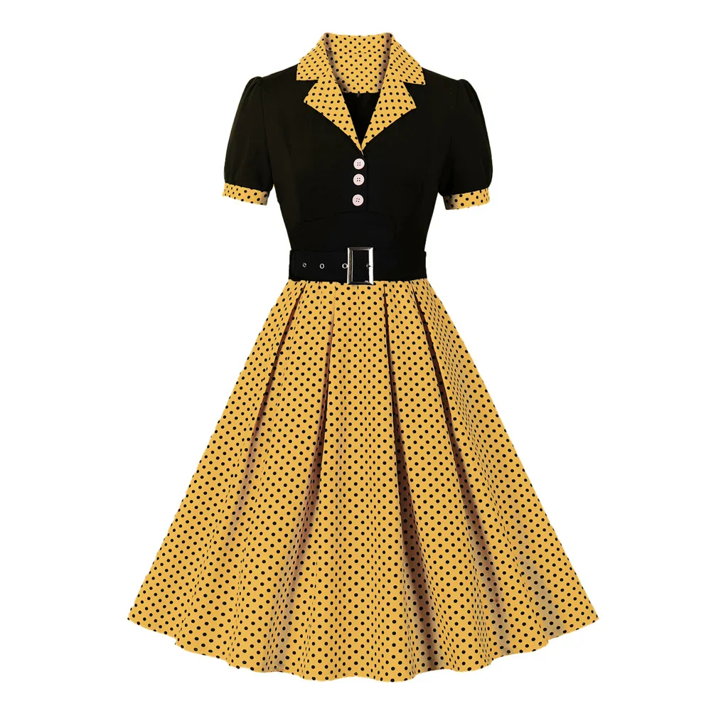 Robe Chemisier à Pois Rockabilly – Image 5