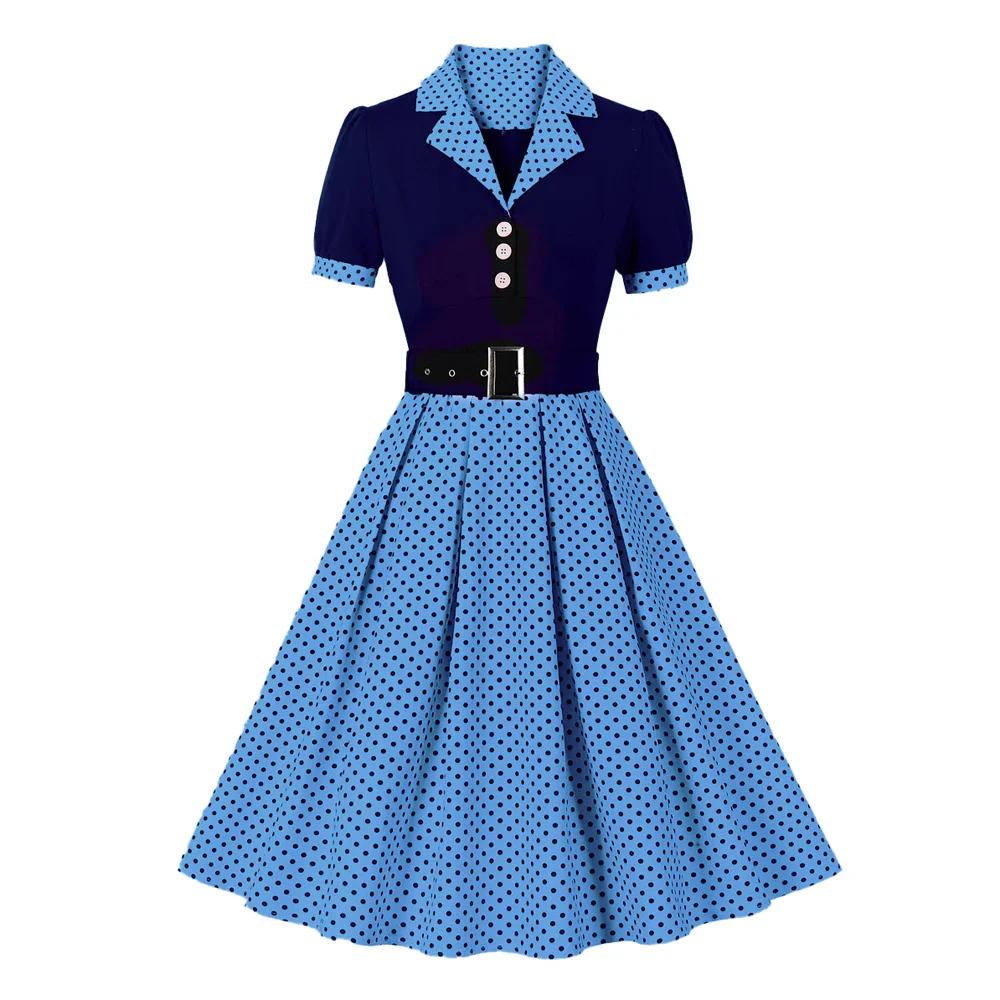 Robe Chemisier à Pois Rockabilly – Image 7