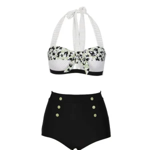 Maillot de bain Pin Up Panthère et Noir
